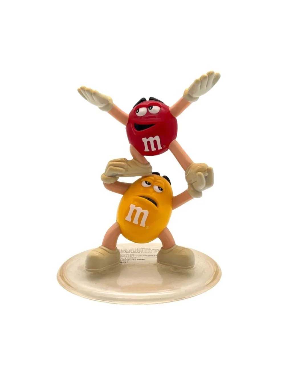 M&Ms Mars Red & Yellow Character Candy Dish & Lid & 2 Smaller Lids Collectible